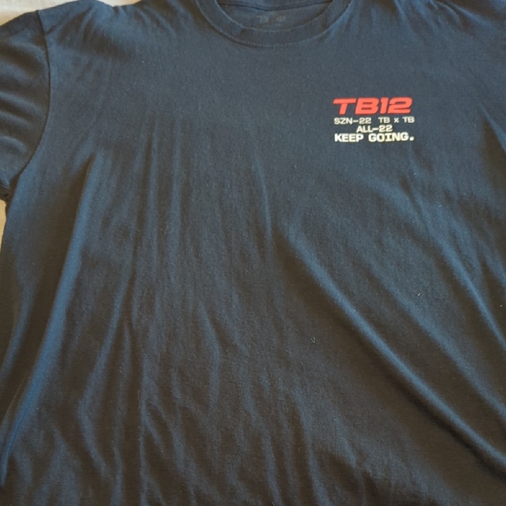 Black Graphic T-Shirt with Red and White Print